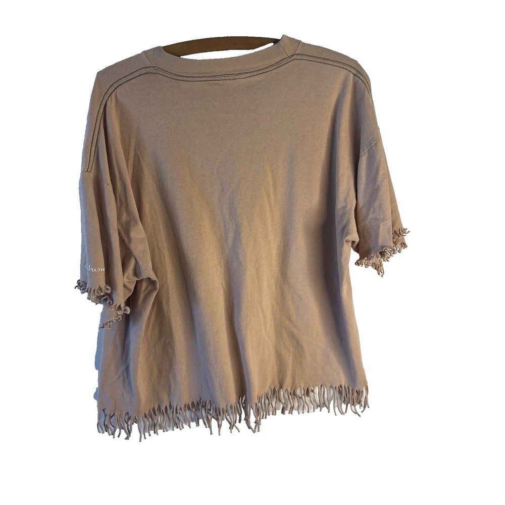 Vtg Women 90's Oklahoma USA Native American Shirt Oversized L Fringe Western - Picture 2 of 10